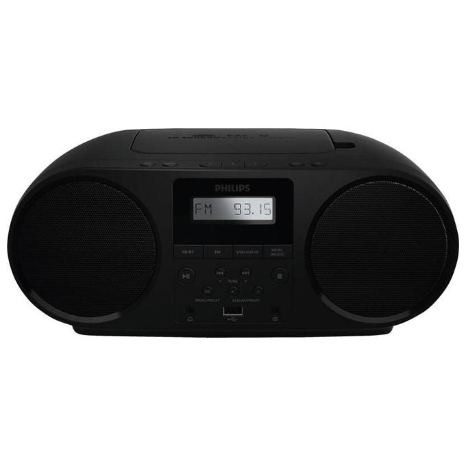 Philips TAZ5000-10 Lettore CD portatile con Bluetooth Riproduzione CD-R CD-RW MP3 Potenza 4 W Display LCD FM Radio Antenna Esterna colore Nero
