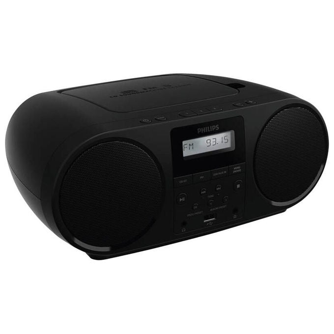 Philips TAZ5000-10 Lettore CD portatile con Bluetooth Riproduzione CD-R CD-RW MP3 Potenza 4 W Display LCD FM Radio Antenna Esterna colore Nero