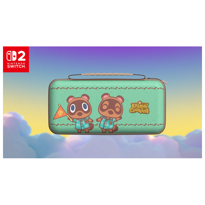 Turtle Beach TBA-8902-55 PlayTrek Custodia per Nintendo Switch 2 e Switch OLED con Design Animal Crossing Timmy Tommy colore Bianco
