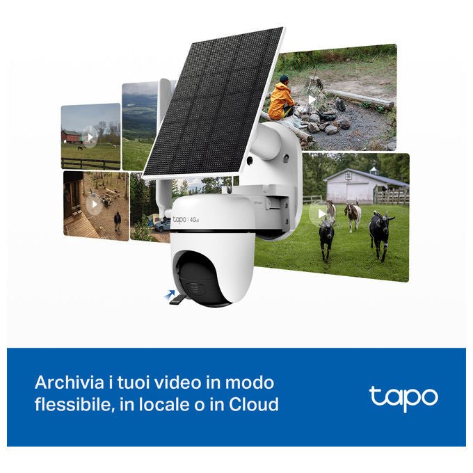 TP-Link TC90G KIT Kit telecamera smart 2K 4G LTE con pannello solare colore Bianco