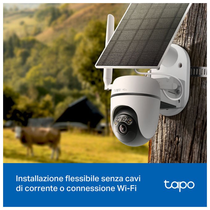 TP-Link TC90G KIT Kit telecamera smart 2K 4G LTE con pannello solare colore Bianco