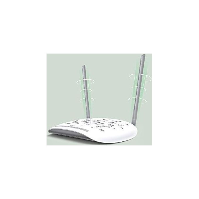 TP-Link TD-W8961N Modem Router Wireless ADSL2+ 300 Mbps Wi-Fi 4 802.11n 4 Porte Fast Ethernet QoS colore Bianco