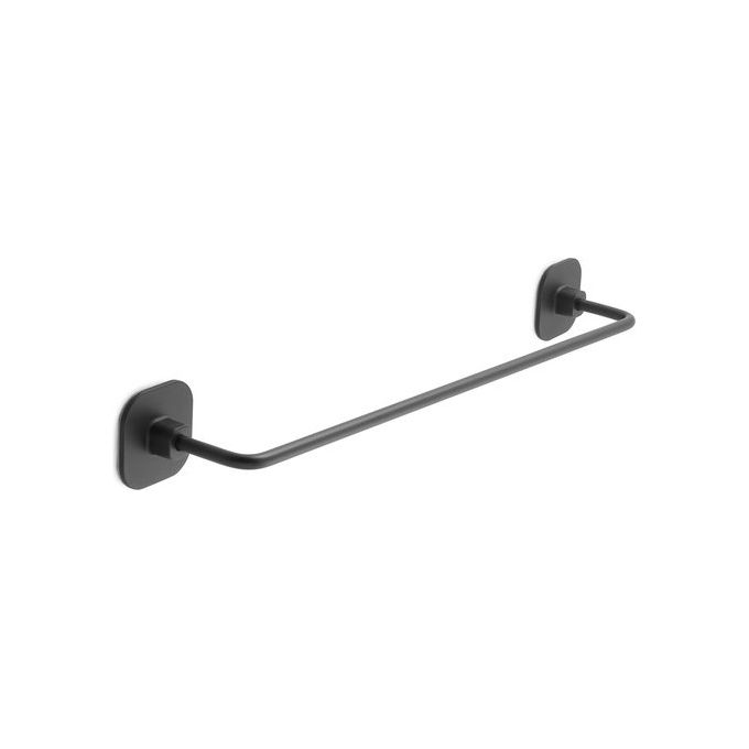 Gedy Teide Porta Asciugamani Bagno in Acciaio Inox e Cromall Finitura Nera