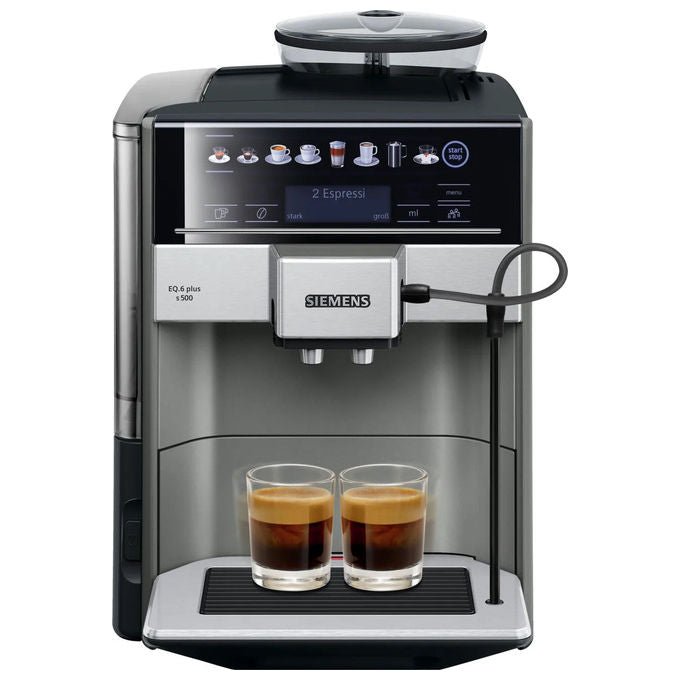 Siemens TE655503DE EQ.6 PLUS S500 Macchina da caffe' automatica Capacita' serbatoio 1.7 L Pressione 19 bar Potenza 1500 W colore Silver Black
