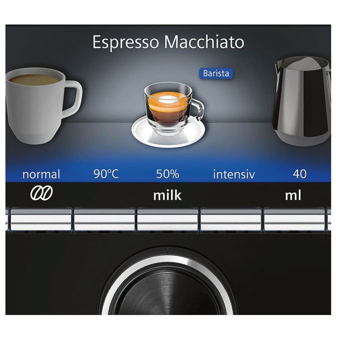 Siemens TE655503DE EQ.6 PLUS S500 Macchina da caffe' automatica Capacita' serbatoio 1.7 L Pressione 19 bar Potenza 1500 W colore Silver Black
