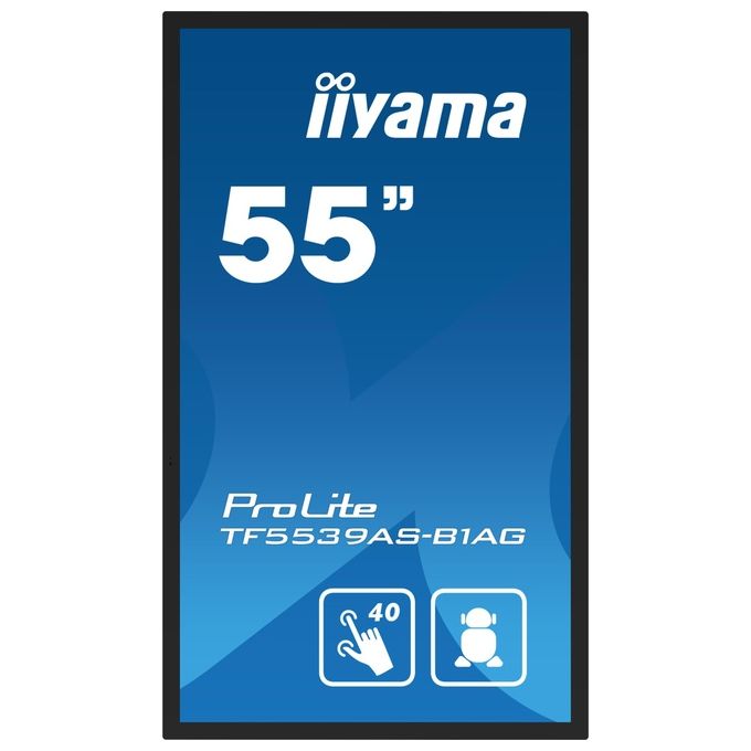 Iiyama TF5539AS-B1AG Display interattivo 55'' 4K UHD 500 cd-m² Touch PCAP colore Nero