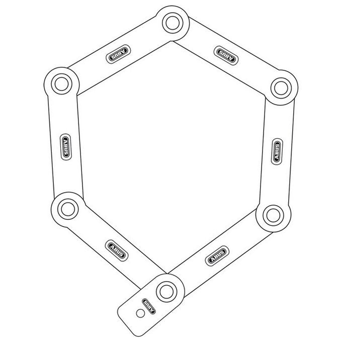 Abus Lucchetto ad arco richiudiubile 90cm Bordo 6000-90 BK SH Nero