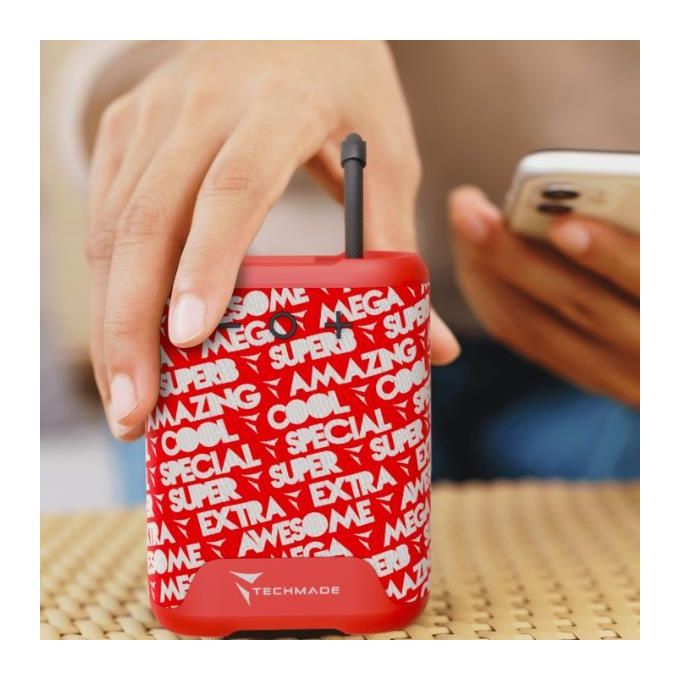 Neo Speaker Senza Filo Rosso Bluetooth