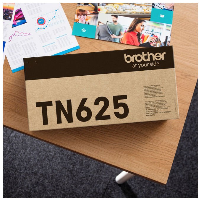 Brother TN-625C Cartuccia Toner Originale Ciano Resa 1800 Pagine colore Ciano