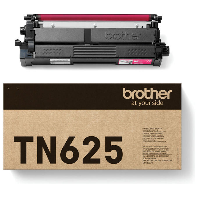 Brother TN-625M Cartuccia Toner Originale Magenta Resa 1800 Pagine per HL-L8430CDW HL-L8570CDW MFC-L8730CDW MFC-L8970CDW colore Magenta