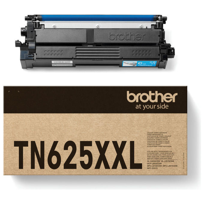 Brother TN625XXLC Toner Originale Ciano fino a 6500 pagine per stampanti HLL8430CDW HLL8570CDW DCPL8630CDW MFCL8730CDW MFCL8970CDW colore Ciano
