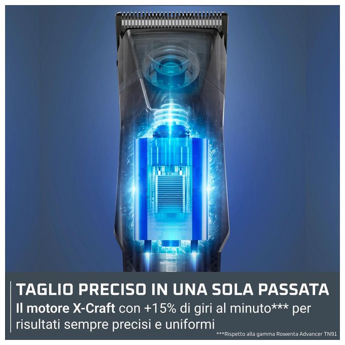 Rowenta TN9650 X Series 700 Regolabarba Multifunzione 14 in 1 Lame in Acciaio al Carbonio Autoaffilanti 21 Regolazioni 270 min di Autonomia Batteria al Litio colore Nero