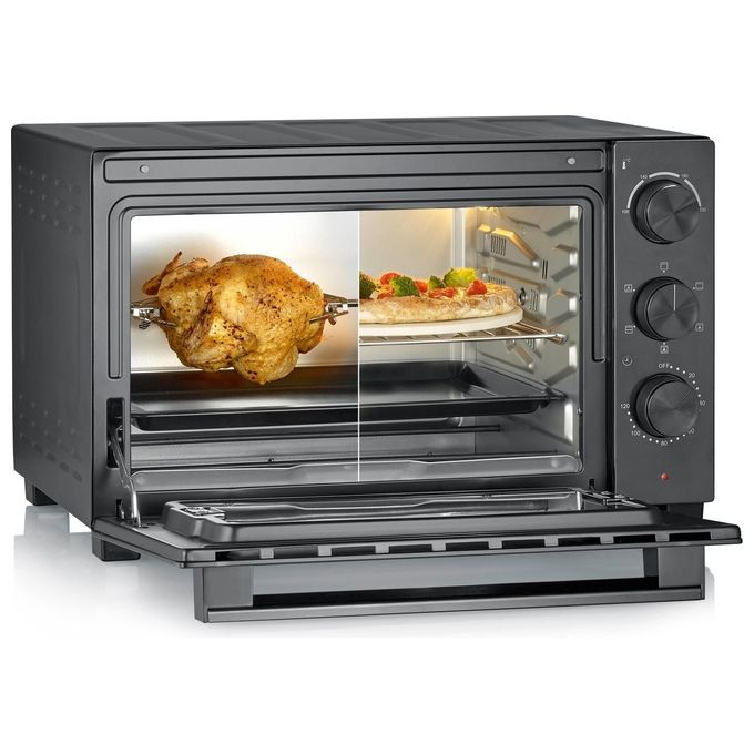 Severin TO 2075 Forno con Tostapane 30 L 1600 W Funzione Grill e Rotisserie (45.3x40x34.5 cm) colore Nero