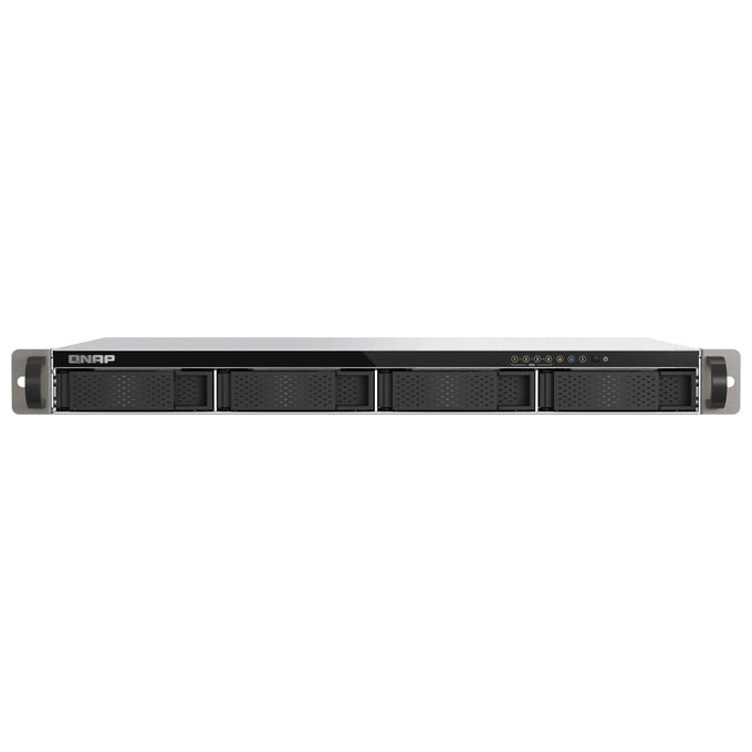 Qnap TS-432XEU-4G TS-432XeU NAS Rack 1U 4 GB DDR4 0 TB QNAP QTS colore Nero Grigio