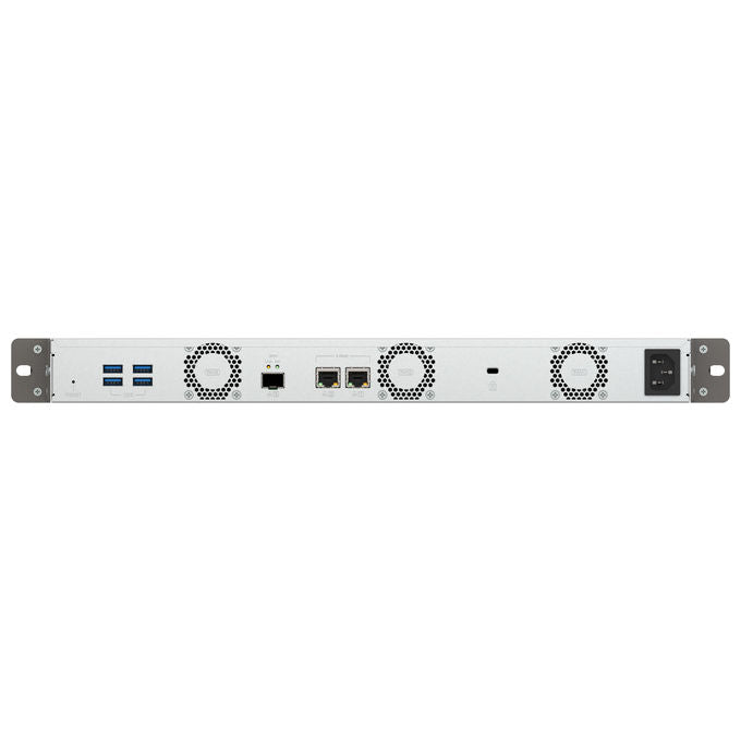 Qnap TS-432XEU-4G TS-432XeU NAS Rack 1U 4 GB DDR4 0 TB QNAP QTS colore Nero Grigio