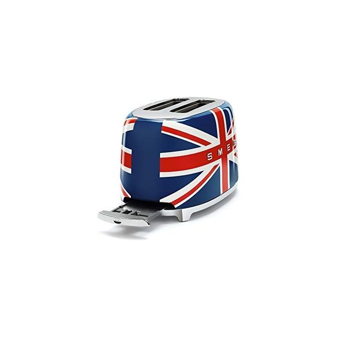 Smeg TSF01UJEU Estetica 50's Style Tostapane 2 Fette 6 Livelli di Doratura Union Jack