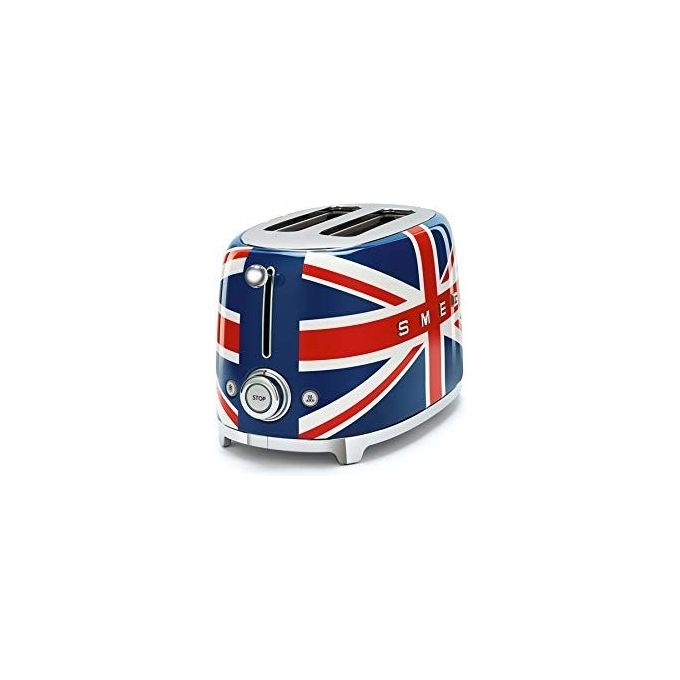 Smeg TSF01UJEU Estetica 50's Style Tostapane 2 Fette 6 Livelli di Doratura Union Jack
