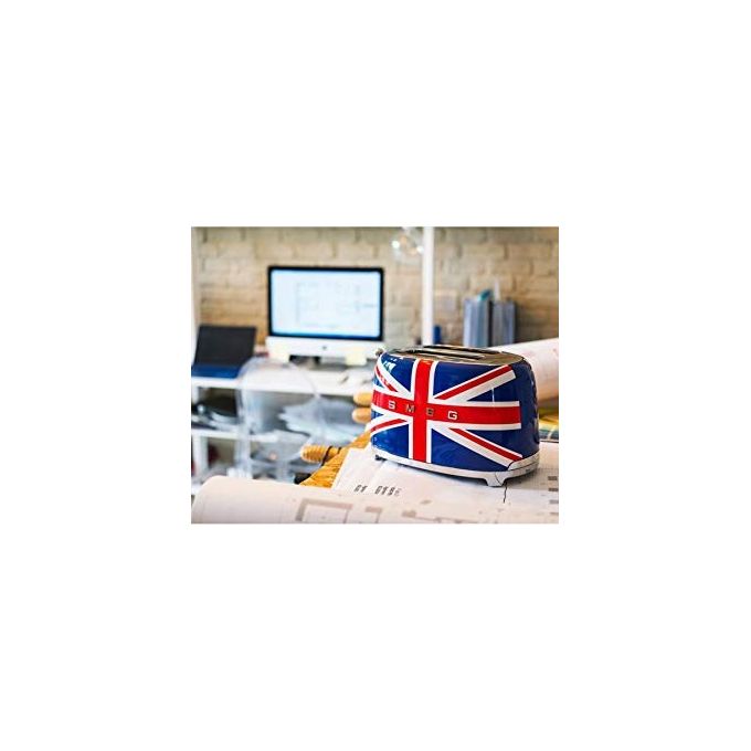 Smeg TSF01UJEU Estetica 50's Style Tostapane 2 Fette 6 Livelli di Doratura Union Jack