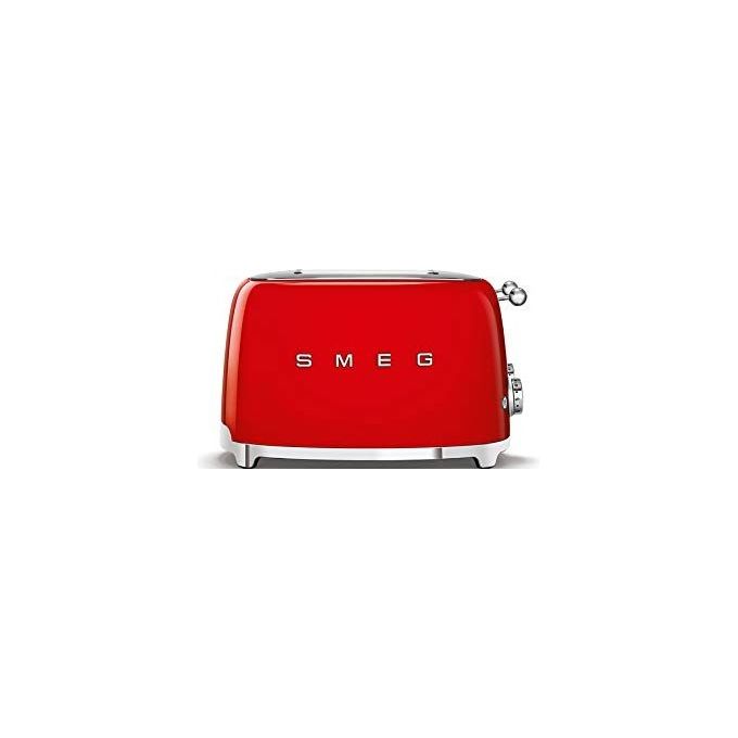 Smeg TSF03RDEU Estetica 50's Style Tostapane 4 Fette 6 Livelli di Doratura Rosso