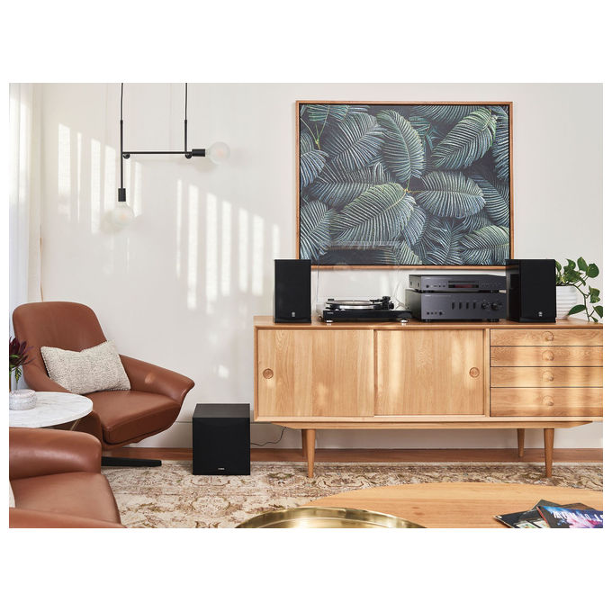 Yamaha TT-S303 Giradischi Tradizionale a Cinghia con Preamplificatore Incorporato Uscita Phono e di Linea Braccio Diritto 4.8 Kg colore Nero