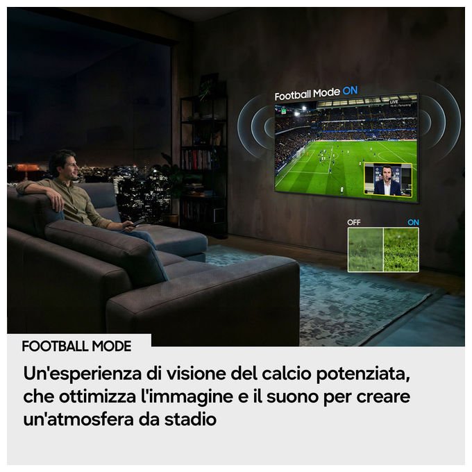 Samsung UE50U7000HUXZT Crystal UHD Smart TV 50'' 4K HDR DVB-T2 Tizen Vision AI colore Nero