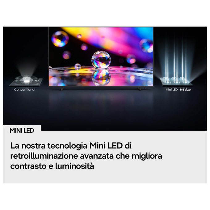 Samsung UE85M70HAUXZT Smart TV Mini LED 4K 85'' HDR10+ Vision AI Tizen VRR colore Nero Titanio