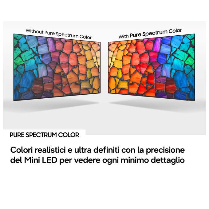 Samsung UE85M70HAUXZT Smart TV Mini LED 4K 85'' HDR10+ Vision AI Tizen VRR colore Nero Titanio