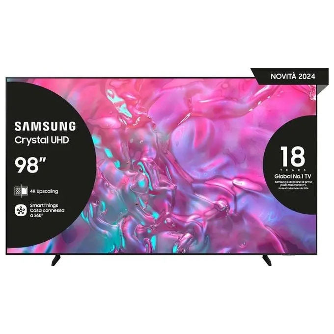 Samsung Tv Led 98 pollici 4k UE98DU9070UXZT Smart TV Cristal Processor 4K AI  Motion Xcelerator 120Hz OTS Lite
