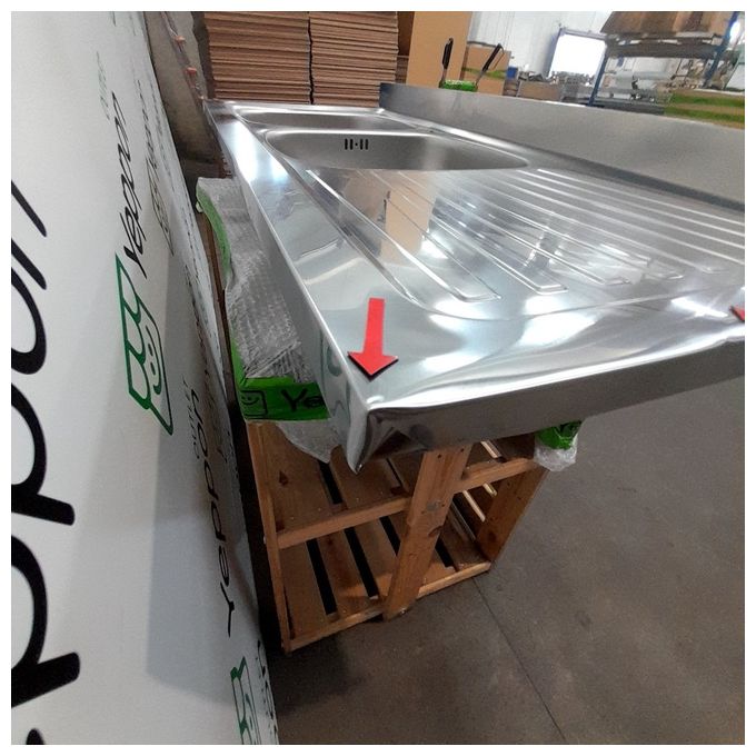 [ComeNuovo] CM Serie IX Mondial Lavello in Acciaio Inox Prelucidato da Incasso con Gocciolatoio a Destra 2 Vasche 120x50cm