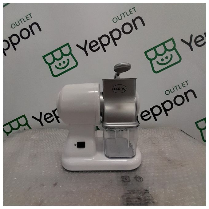 [ComeNuovo] RGV Robusta Junior Grattugia Elettrica Rullo Inox Tramoggia Alluminio Contenitore Estraibile con Coperchio Salvafreschezza 150 W