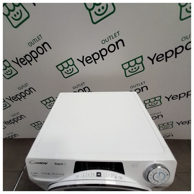 [ComeNuovo] Candy RapidÓ RO1496DWMCT-1‑S - Lavatrice frontale 9 kg, 85 cm, Classe A, 76 dB, Inverter BPM, 16 programmi, Wi‑Fi (app hOn), Bianco