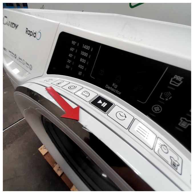 [ComeNuovo] Candy RapidÓ RO1496DWMCT-1‑S - Lavatrice frontale 9 kg, 85 cm, Classe A, 76 dB, Inverter BPM, 16 programmi, Wi‑Fi (app hOn), Bianco
