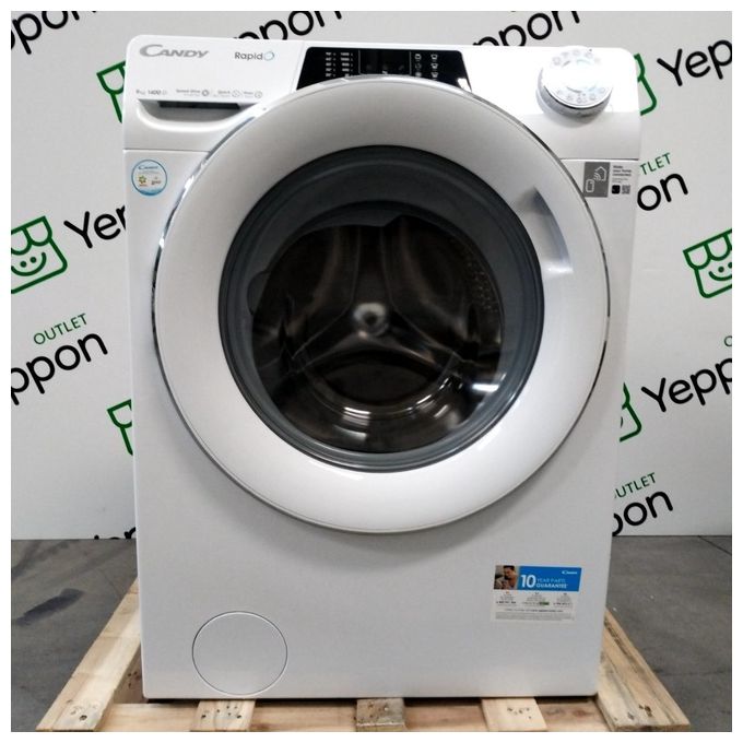 [ComeNuovo] Candy RapidO' RO1496DWMCT-1-S Lavatrice a carica frontale 9Kg classe A 1400 giri 16 programmi controllo remoto bianco 60x53x85