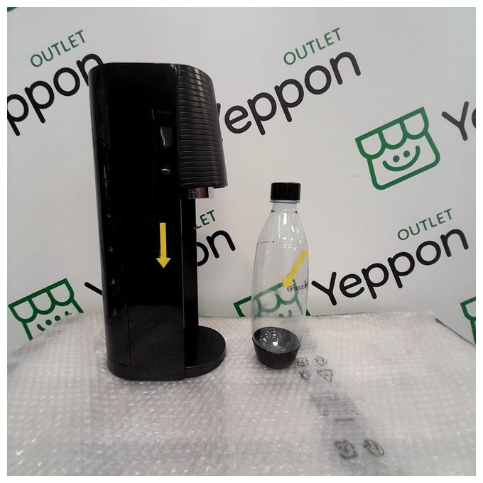 [ComeNuovo] Sodastream Gasatore d'Acqua Terra Nero 2 Bottiglie Lavabili da 1 Litro 1 Cilindro Co2