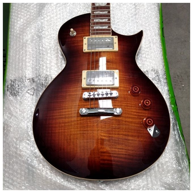 [ComeNuovo] ESP LTD EC-256FM DBSB Chitarra Elettrica in Dark Brown Sunburst Un Design Accattivante per Musicisti di Ogni Livello