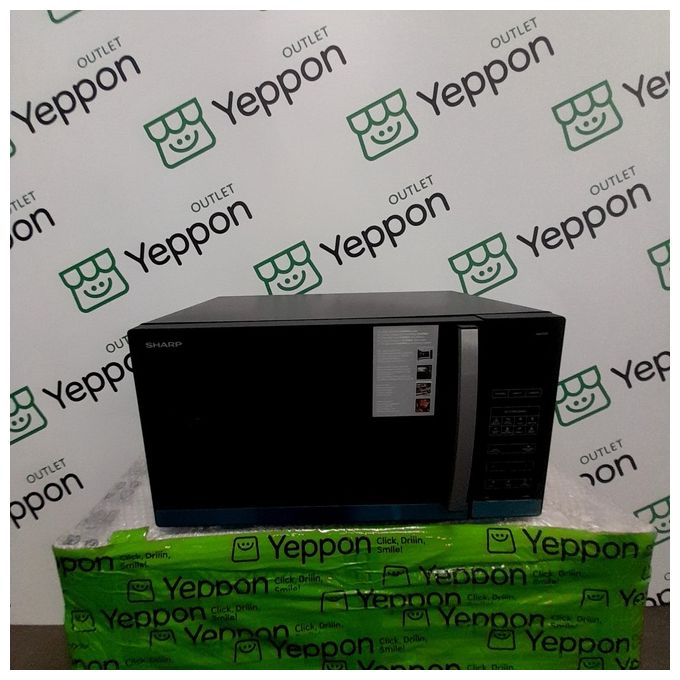 [ComeNuovo] Sharp YC-QS302AE-B - Forno a microonde combinato, 30 L, 1000 W, Classe A, Funzioni: microonde, grill, cottura combinata, programmi automatici, display digitale, timer, modalita' risparmio energetico, colore nero.