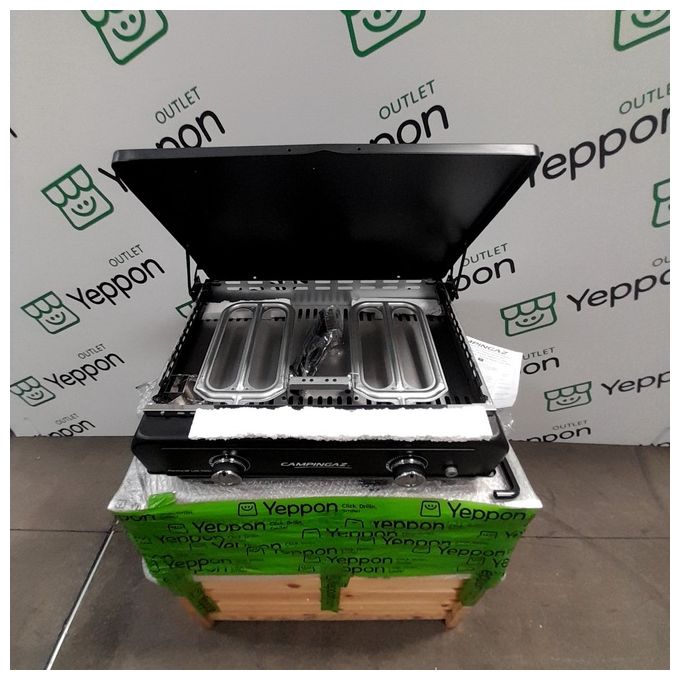 [ComeNuovo] Campingaz Piastra a Gas Blue Flame LXD Twin 2 Fuochi per Campeggio e Outdoor