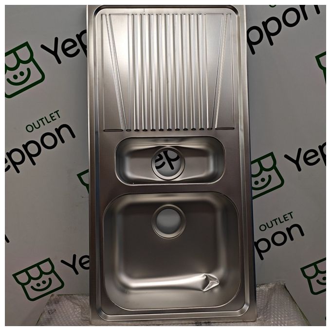 [ComeNuovo] Elleci River 475 LIR475ANSSX - Lavello da incasso 15 vasche + gocciolatoio Acciaio inox satinato antigraffio 100x50 cm da incasso Inox satinato