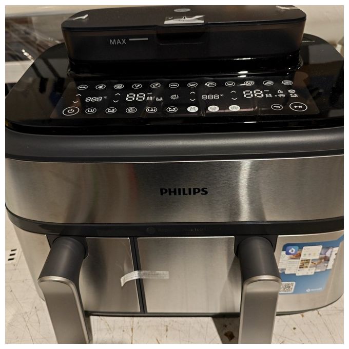 [ComeNuovo] Philips Airfryer Serie 5000 Friggitrice ad aria con doppio cestello 9.0 Litri e cottura a vapore