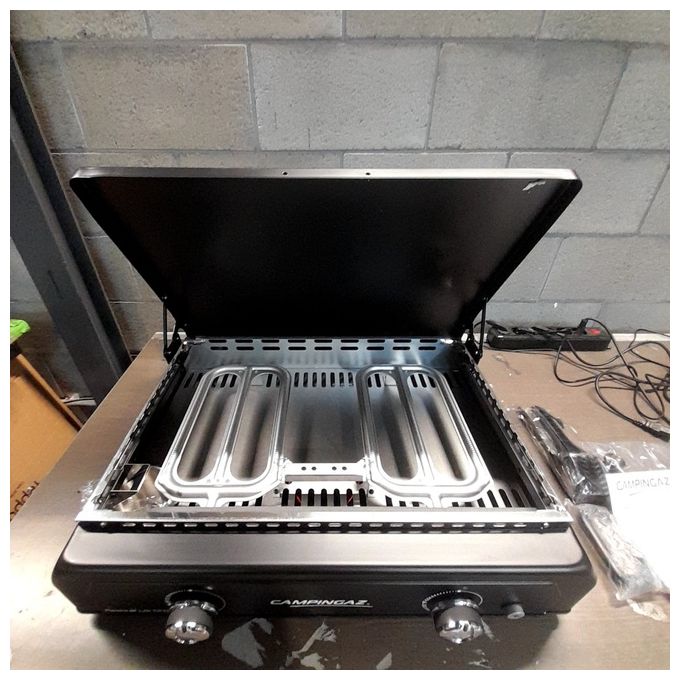 [ComeNuovo] Campingaz Piastra a Gas Blue Flame LXD Twin 2 Fuochi per Campeggio e Outdoor