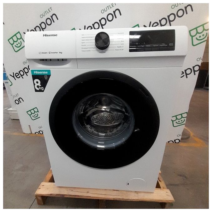 [ComeNuovo] Hisense WF1Q8041BW Lavatrice Carica Frontale 8 Kg, 1400 Giri, Bianco