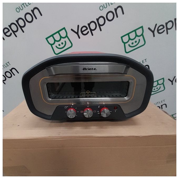 [ComeNuovo] Ariete 3901 Da Gennaro Forno per Pizza 2200W 430°C Pietra Refrattaria Timer 60 min colore Rosso