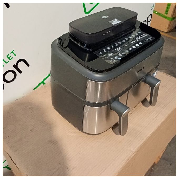 [ComeNuovo] [ComeNuovo] Philips Airfryer Serie 5000 Friggitrice ad aria con doppio cestello 9.0 Litri e cottura a vapore