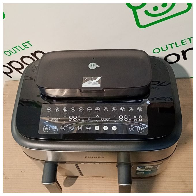 [ComeNuovo] [ComeNuovo] Philips Airfryer Serie 5000 Friggitrice ad aria con doppio cestello 9.0 Litri e cottura a vapore