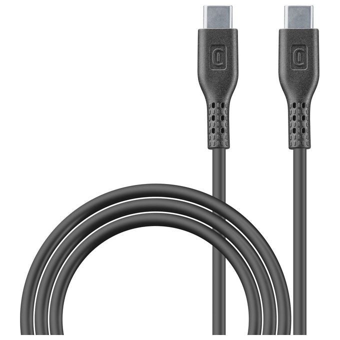 Cellular Line Cavo 5A da USB-C a USB-C per la Ricarica e Sincronizzazione Dati Nero