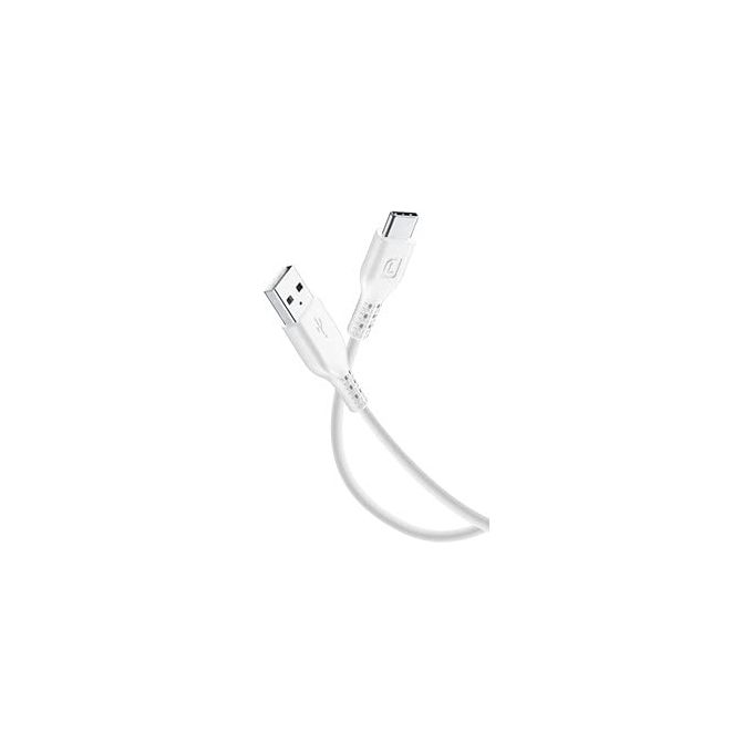Cellularline cavo USB to USB-C per ricarica e trasferimento dati 1,2mt colore bianco ideale per smartphone e dispositivi portatili