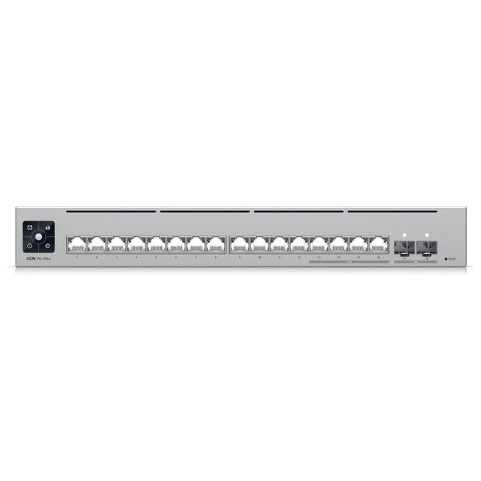Ubiquiti USW-PRO-MAX-16 Pro Max Switch di Rete L3 16 Porte 2.5G Ethernet 84 Gbit-s 2 SFP+ Rack 1U colore Grigio