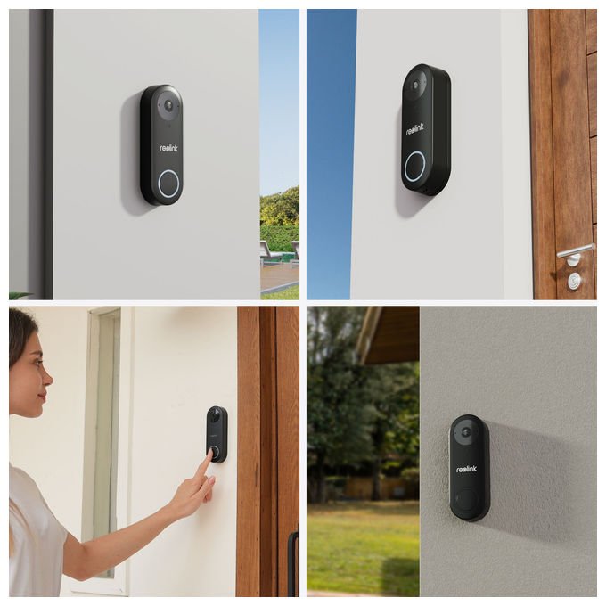 Reolink D340W Campanello Video WiFi 5MP con Rilevamento Umano Audio Bidirezionale MicroSD fino a 256 GB 802.11a-b-g-n colore Bianco