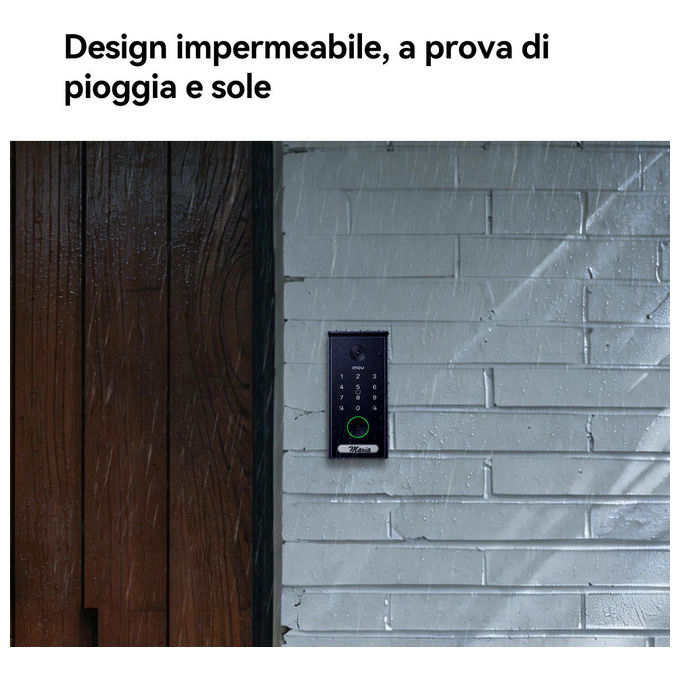 Imou VO1-5M0R-VH1-7A0S Videocitofono Smart Wi-Fi 6 Monitor 7'' Risoluzione 5MP QHD Campo Visivo 125° Audio Bidirezionale Memoria Fino a 512GB colore Nero