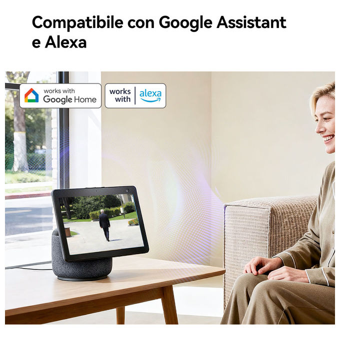 Imou VO1-5M0R-VH1-7A0S Videocitofono Smart Wi-Fi 6 Monitor 7'' Risoluzione 5MP QHD Campo Visivo 125° Audio Bidirezionale Memoria Fino a 512GB colore Nero
